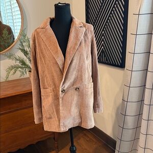 Bibi camel corduroy blazer small
